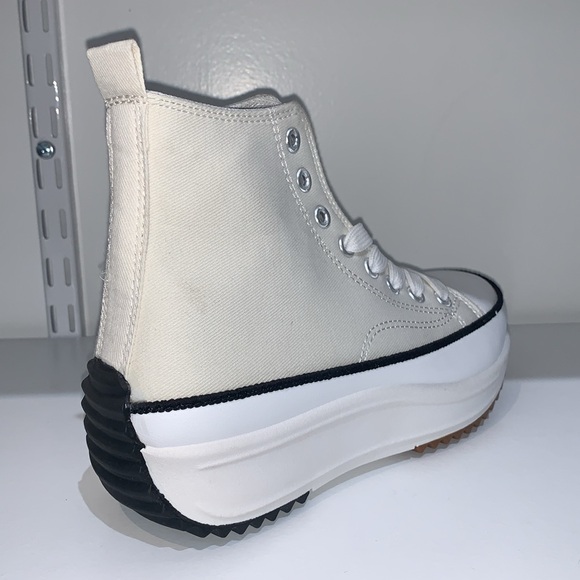 WHITE HIGH TOP CANVAS SNEAKERS - Picture 9 of 9